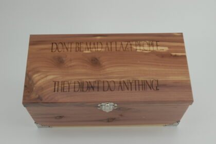 Handcrafted Wooden Treasure Box with Message Engraving - b2512097